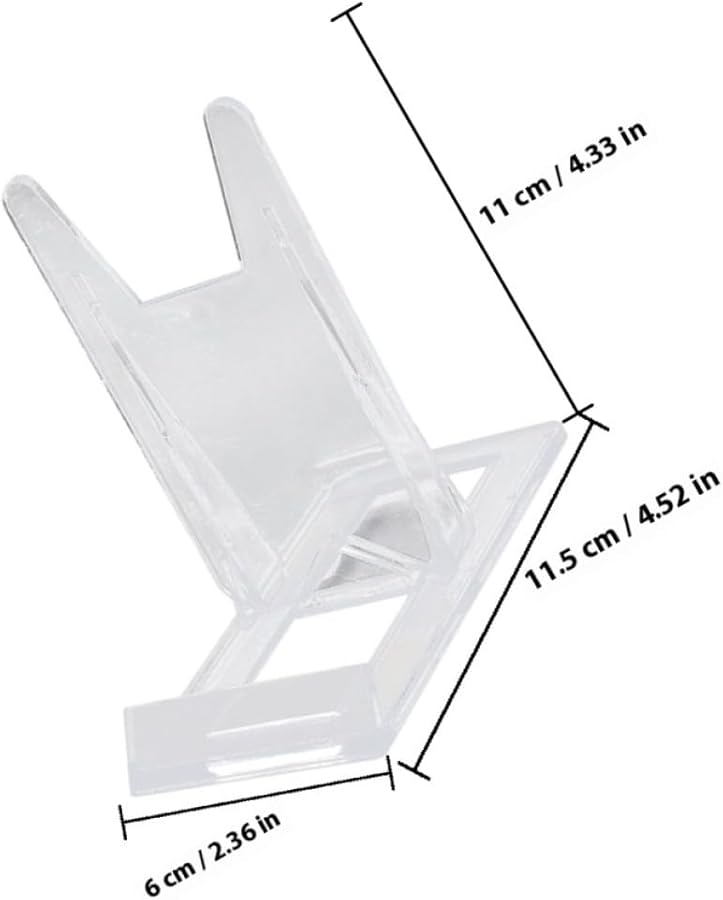 8 Pcs Universal Acrylic Phone Tablet Stand Set Adjustable Holder For Mobile Photo Frame - Image 2